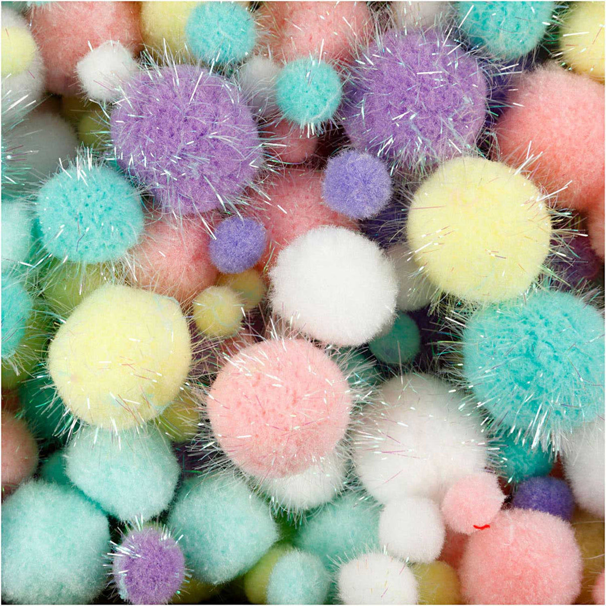 Entreprise créative https: www.ccobby.nl pompoms-d-15-40-mm-glitter-ca-400-piece-pastelcolours-400-gr-1-box