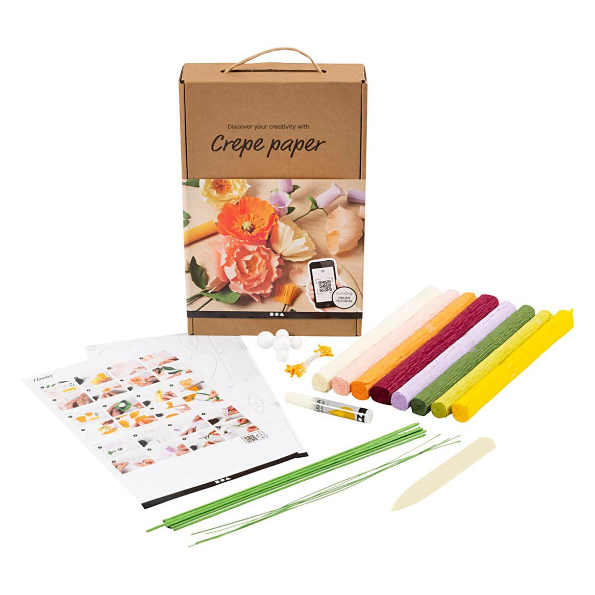 Entreprise créative https: www.ccobby.nl starter-hobbyset-crepepaper-diverse-colors-1-box