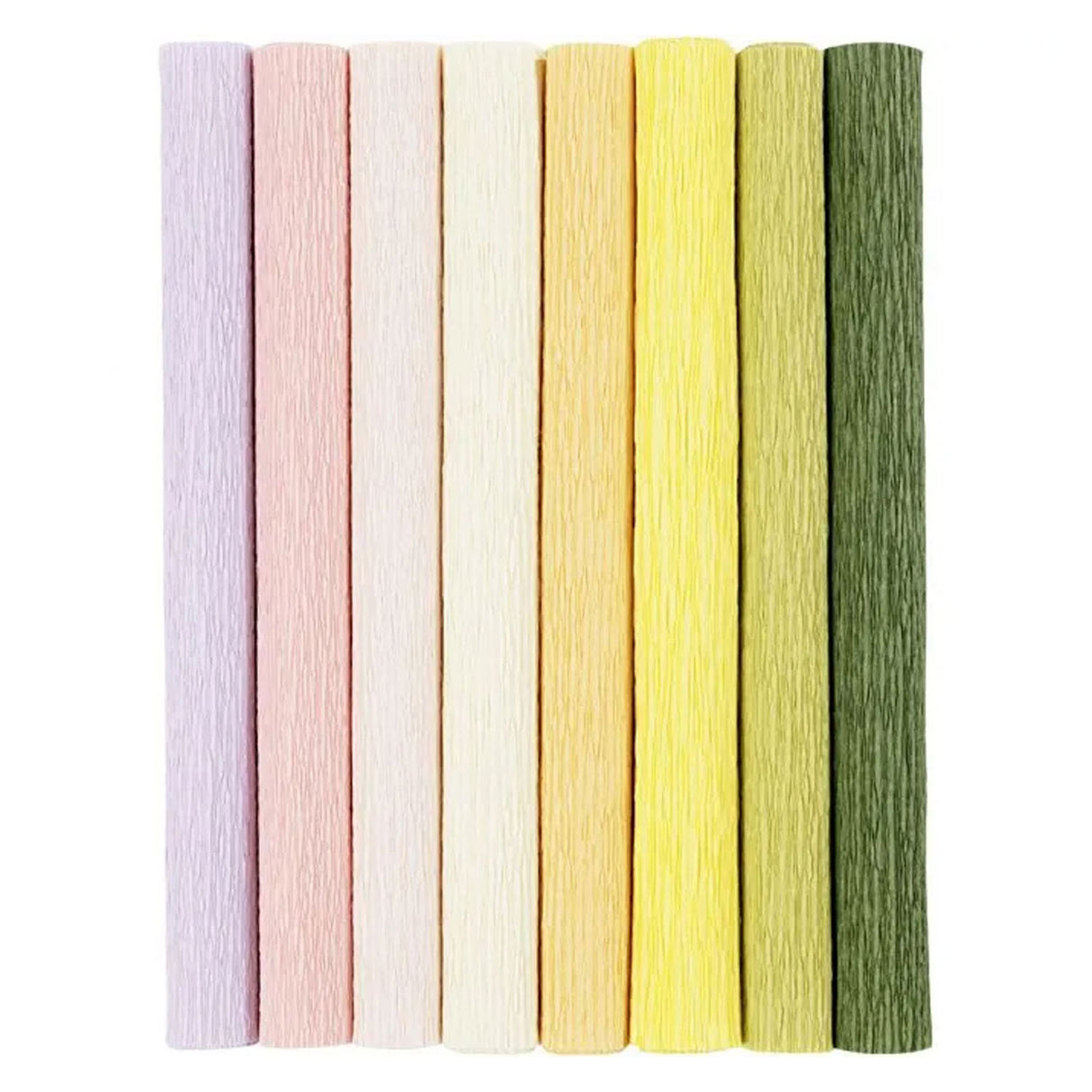 Creativ company papier crépon couleurs pastel, 8 feuilles