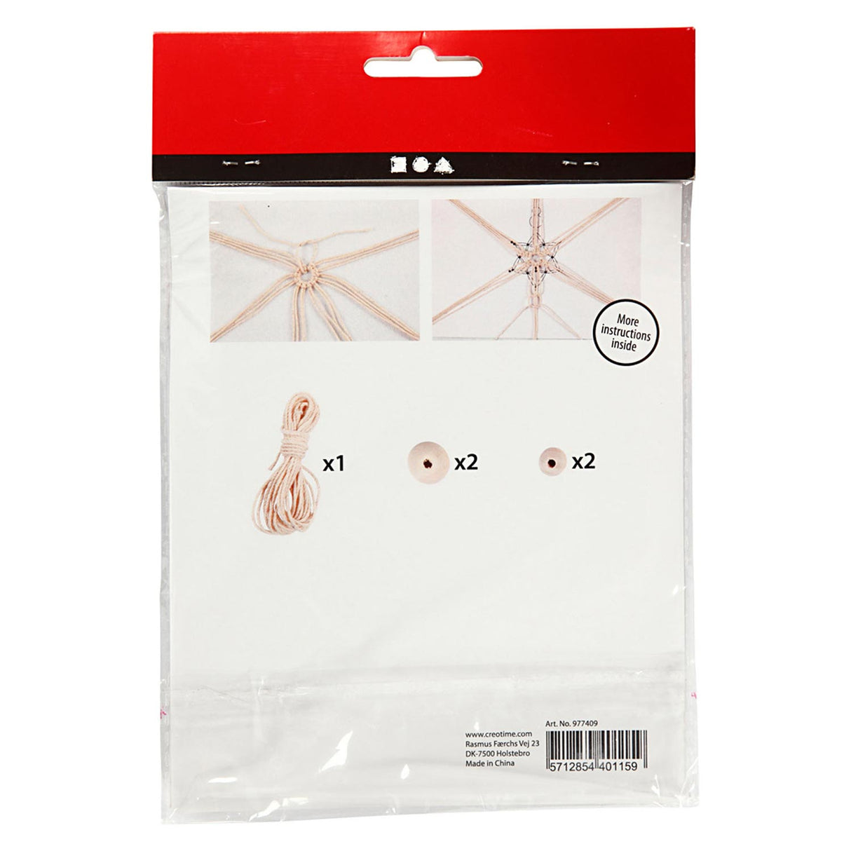 Société Creativ https : www.cchobby.nl creative-mini-kit-macrame-sneeuwflok-h-10-cm-1-doos