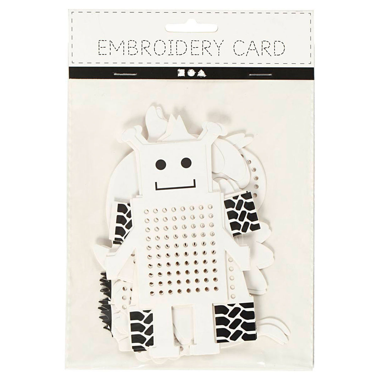 Société créative https : www.cchobby.nl cross-stitching-cardboard-animals-robots-h-8-13-cm-w-8-13-cm-white-6x3-piece-1-box