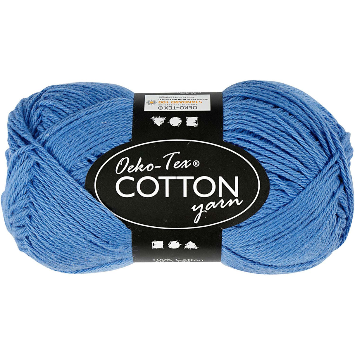 Fil de coton Creativ company, bleu, 50gr, 170m