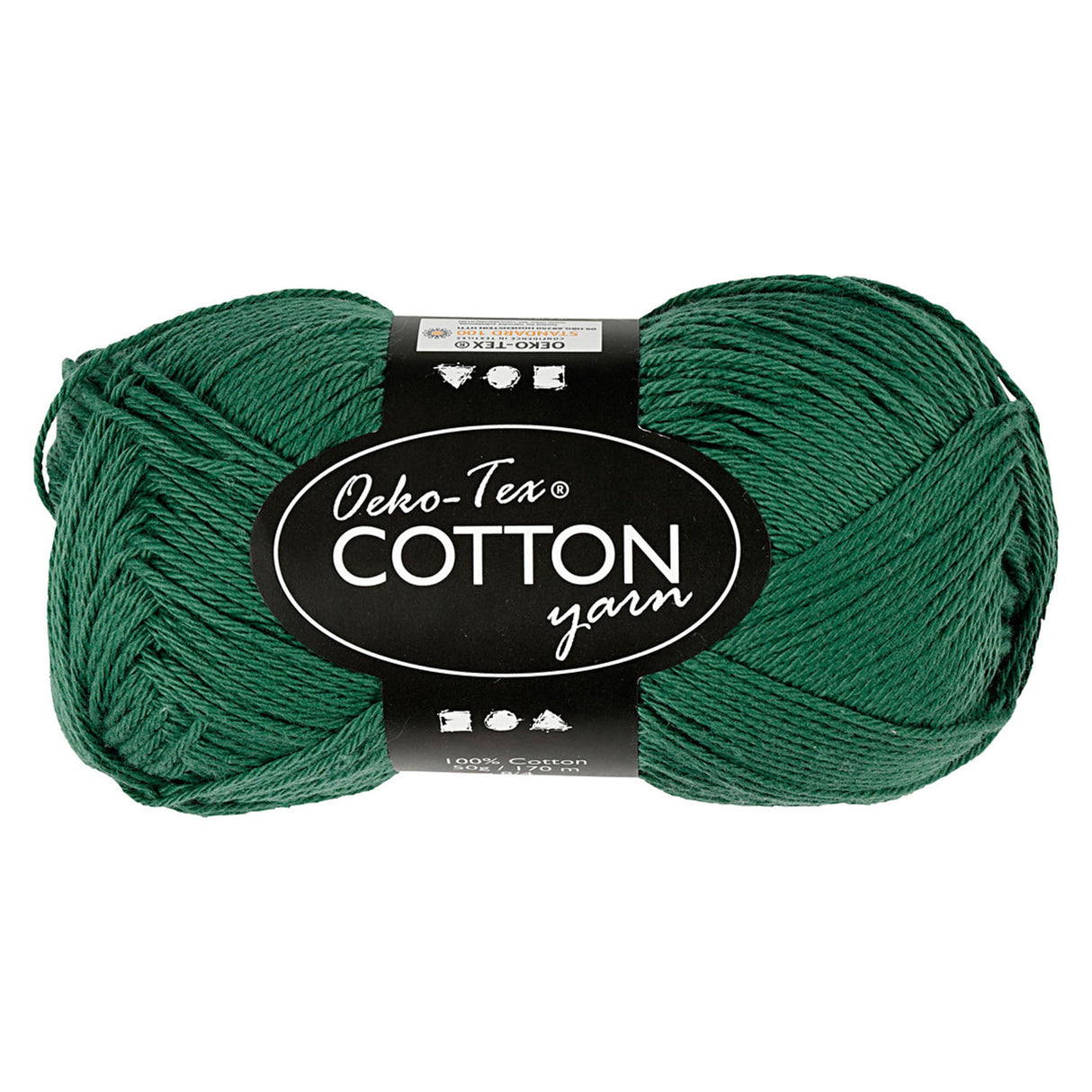 Fil de coton Creativ company, vert foncé, 50gr, 170m