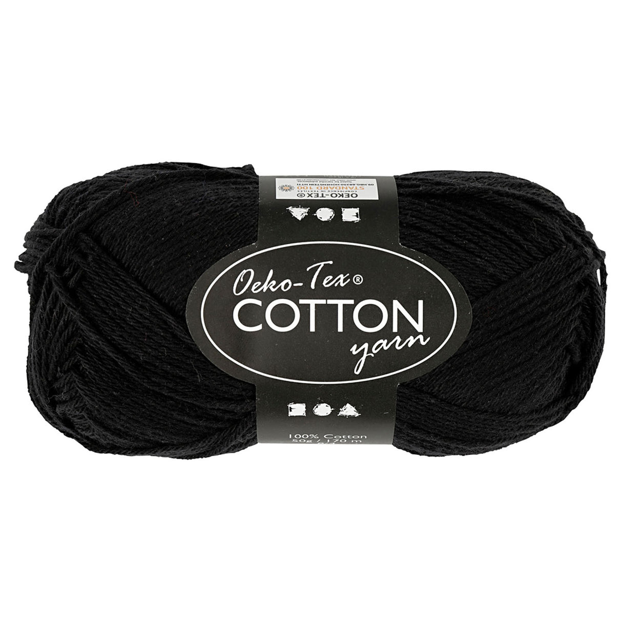 Fil de coton Creativ company, noir, 50gr, 170m