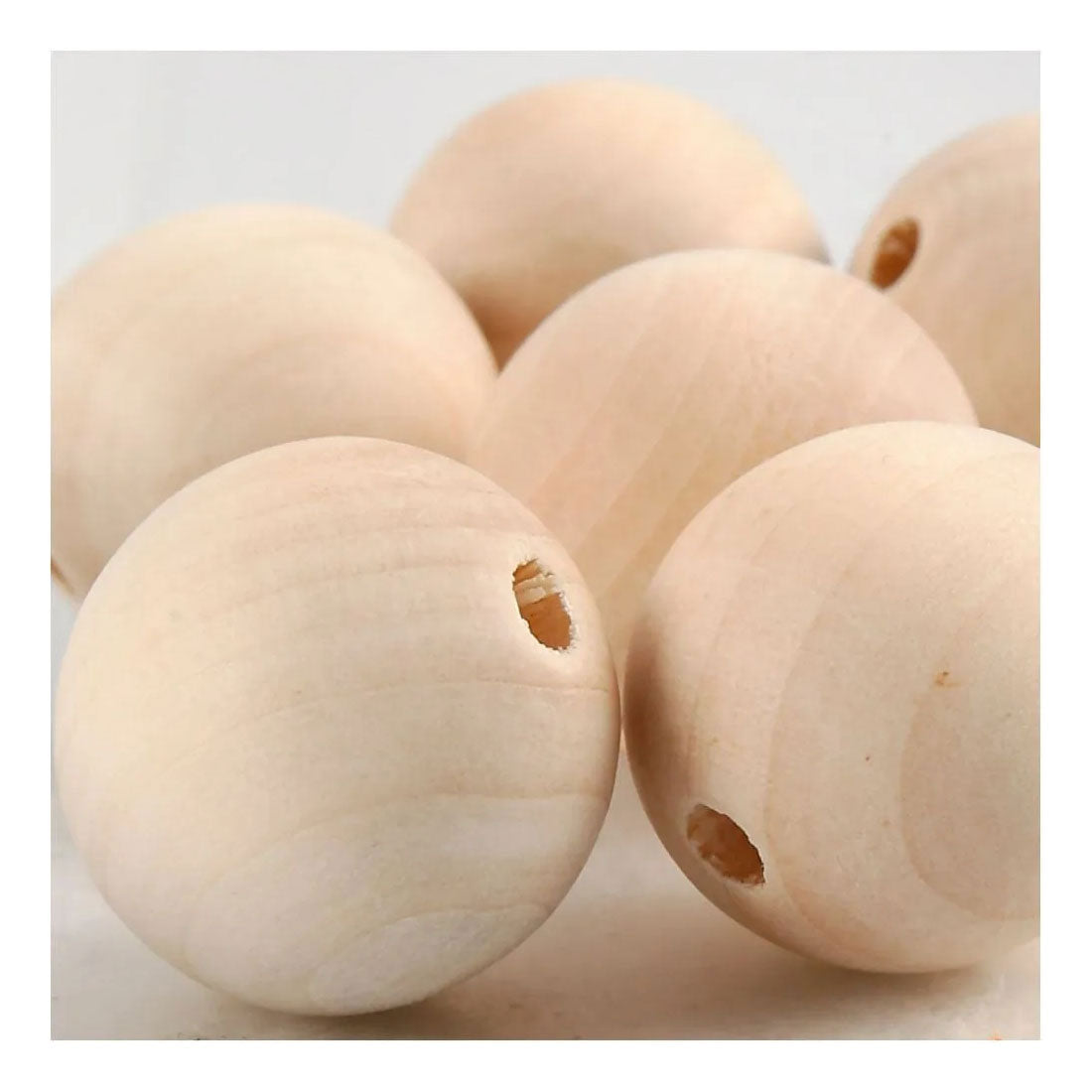 Société créative https : www.ccobby.nl wooden-bead-d-25-mm-hole-size-4-5-mm-8-piece-1-box