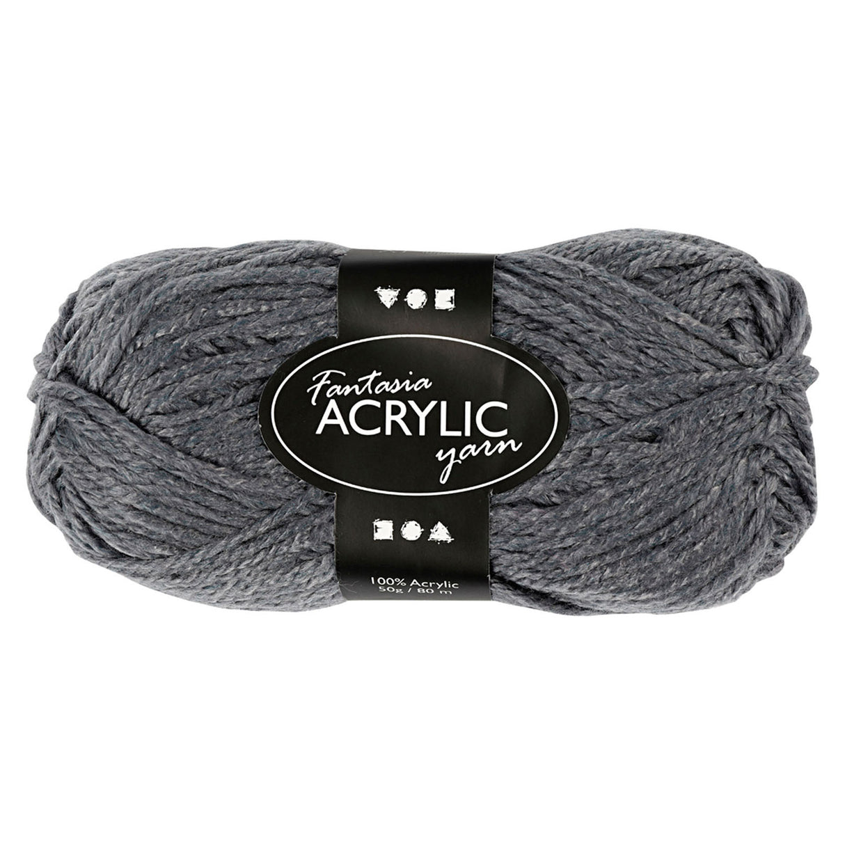 Fil acrylique Creativ company, gris, 50gr, 80m