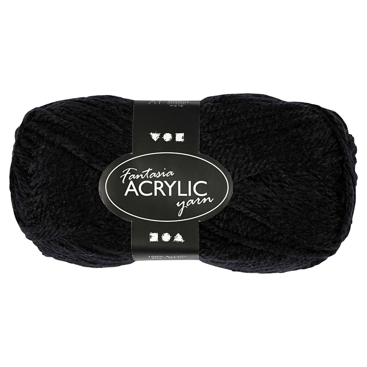 Fil acrylique Creativ company, noir, 50gr, 80m