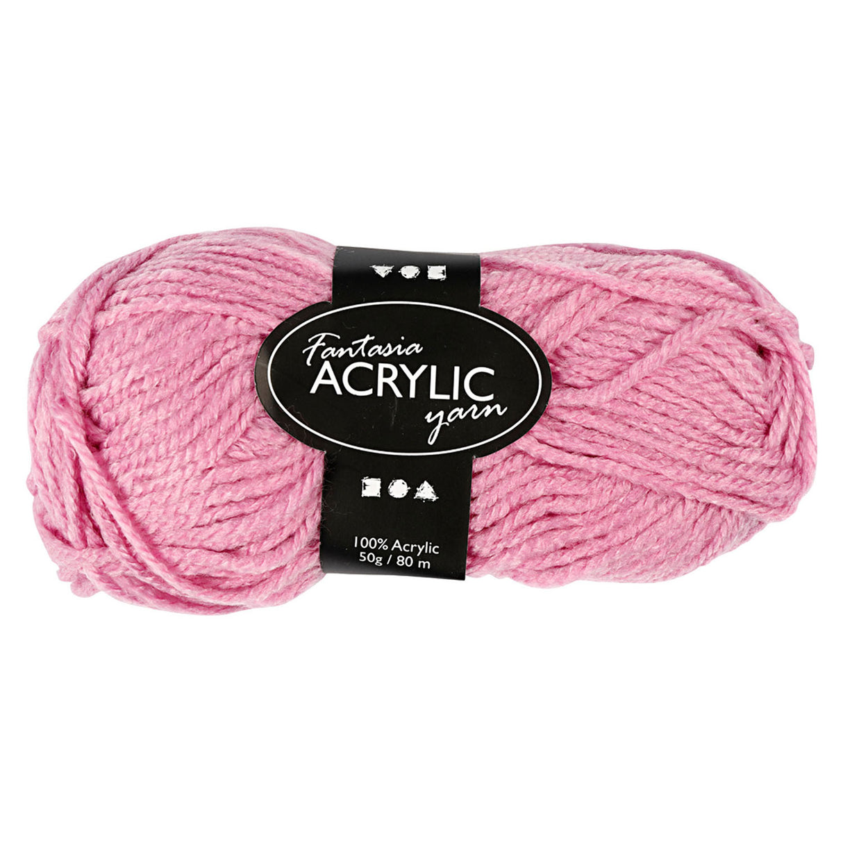 Fil acrylique Creativ company, rose, 50gr, 80m