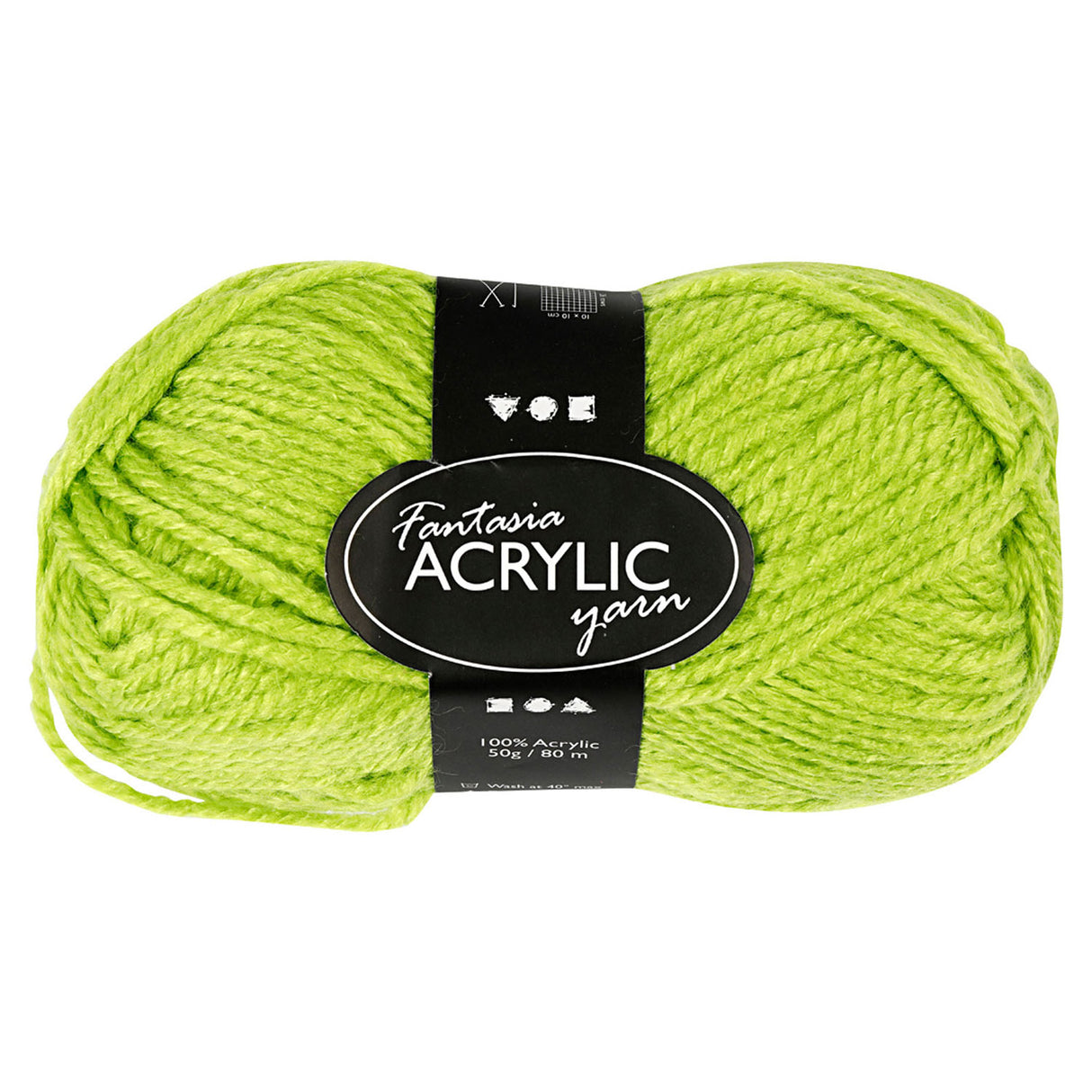 Fil acrylique Creativ company, vert clair, 50gr, 80m