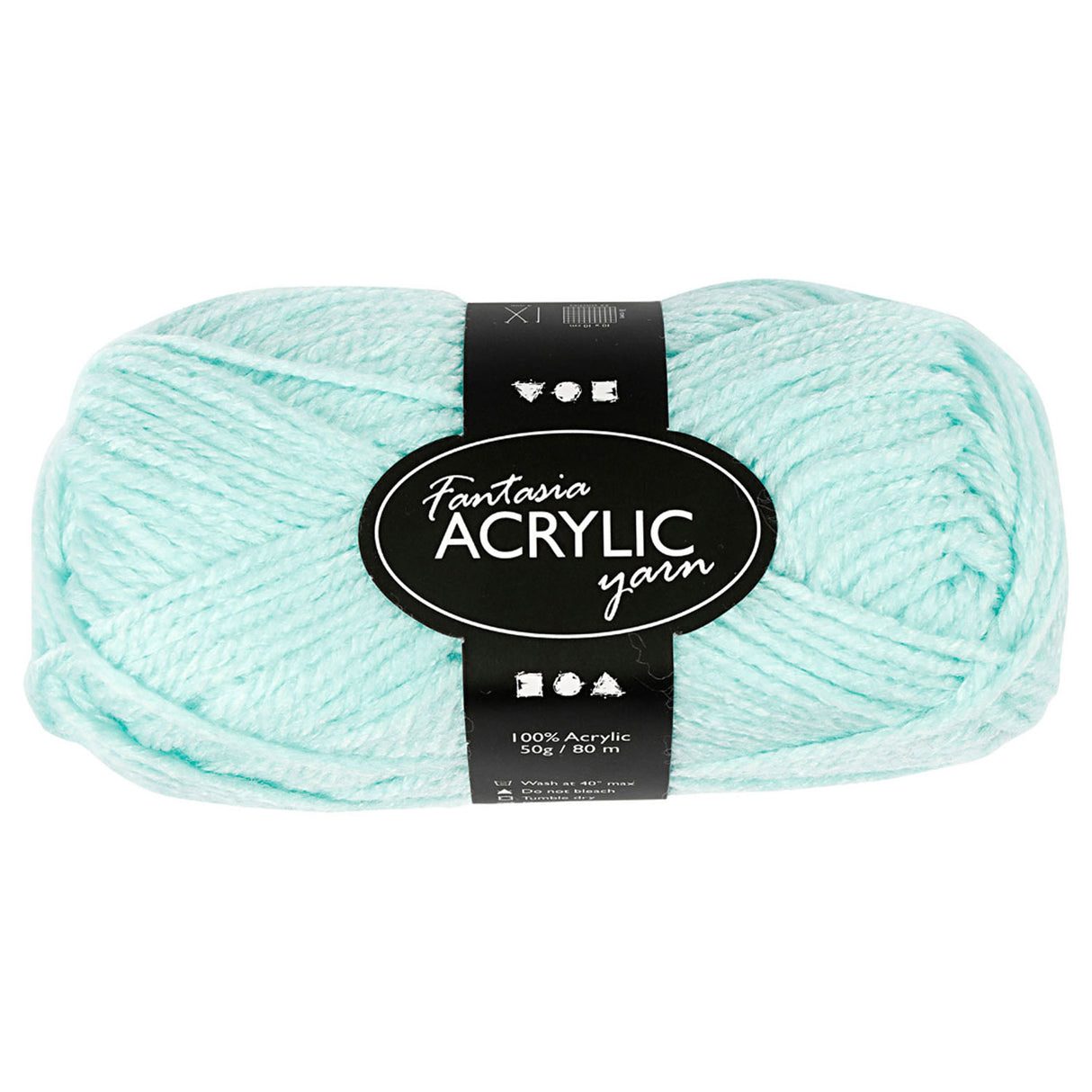 Fil acrylique Creativ company, vert menthe, 50gr, 80m