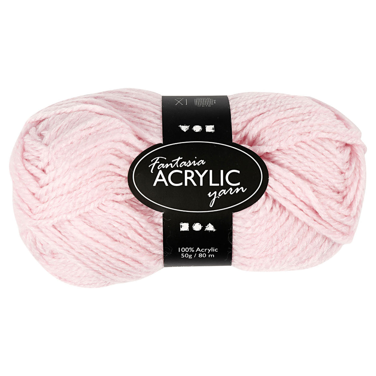Fil acrylique Creativ company, rouge clair, 50gr, 80m