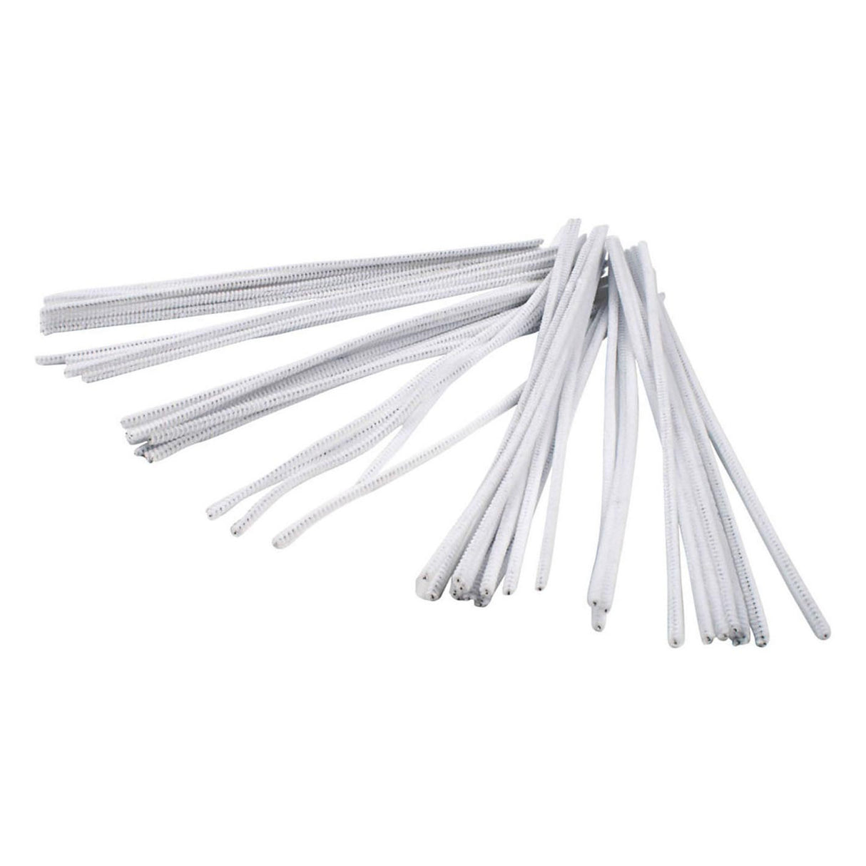 Chenille Blanc 30cm, 50 pcs.