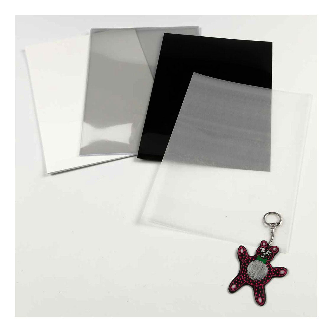 Société créative https : www.ccobby.nl feuilles-rétractable-foil-sheet-20x30-cm-thickness-0-3-mm-matt-white-10-sheet-1-box