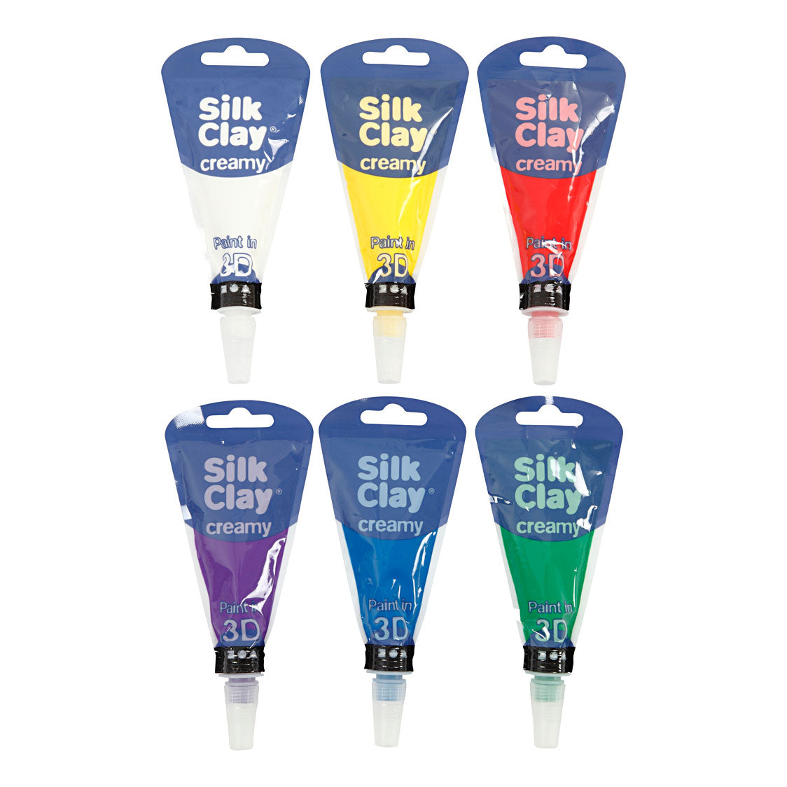 Creativ company argile de soie couleurs standard crémeuses, 6x35ml