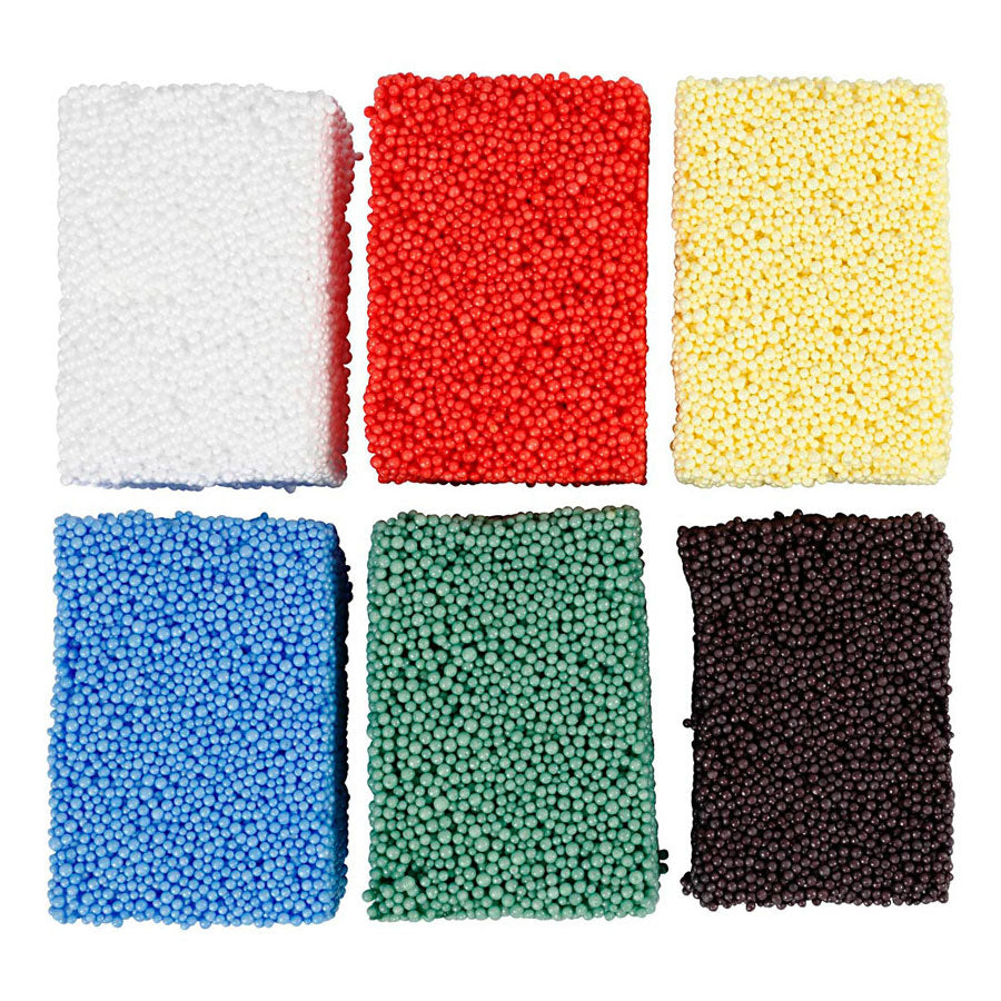 Creativ company argile mousse souple couleurs standards, 6x10gr.
