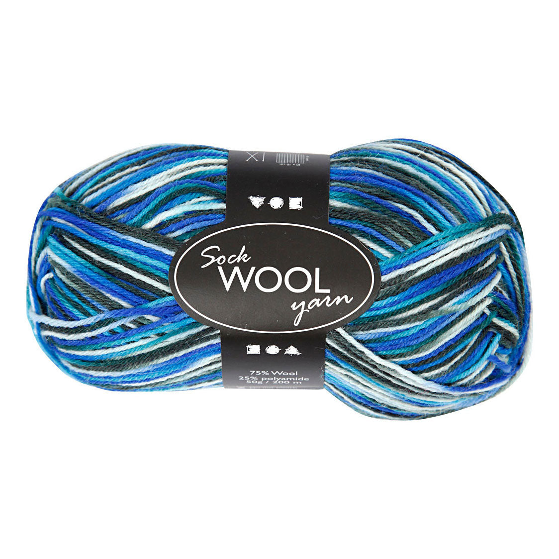 Creativ Company chaussette en fil bleu turquoise, 200 cm