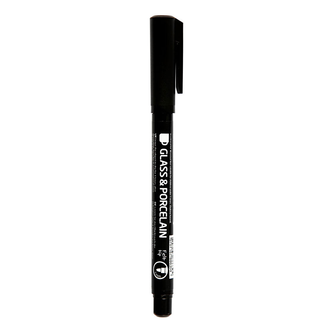 Creativ Company Contourstift pour le verre et la porcelaine noire, Dike de ligne de 1 à 3 mm