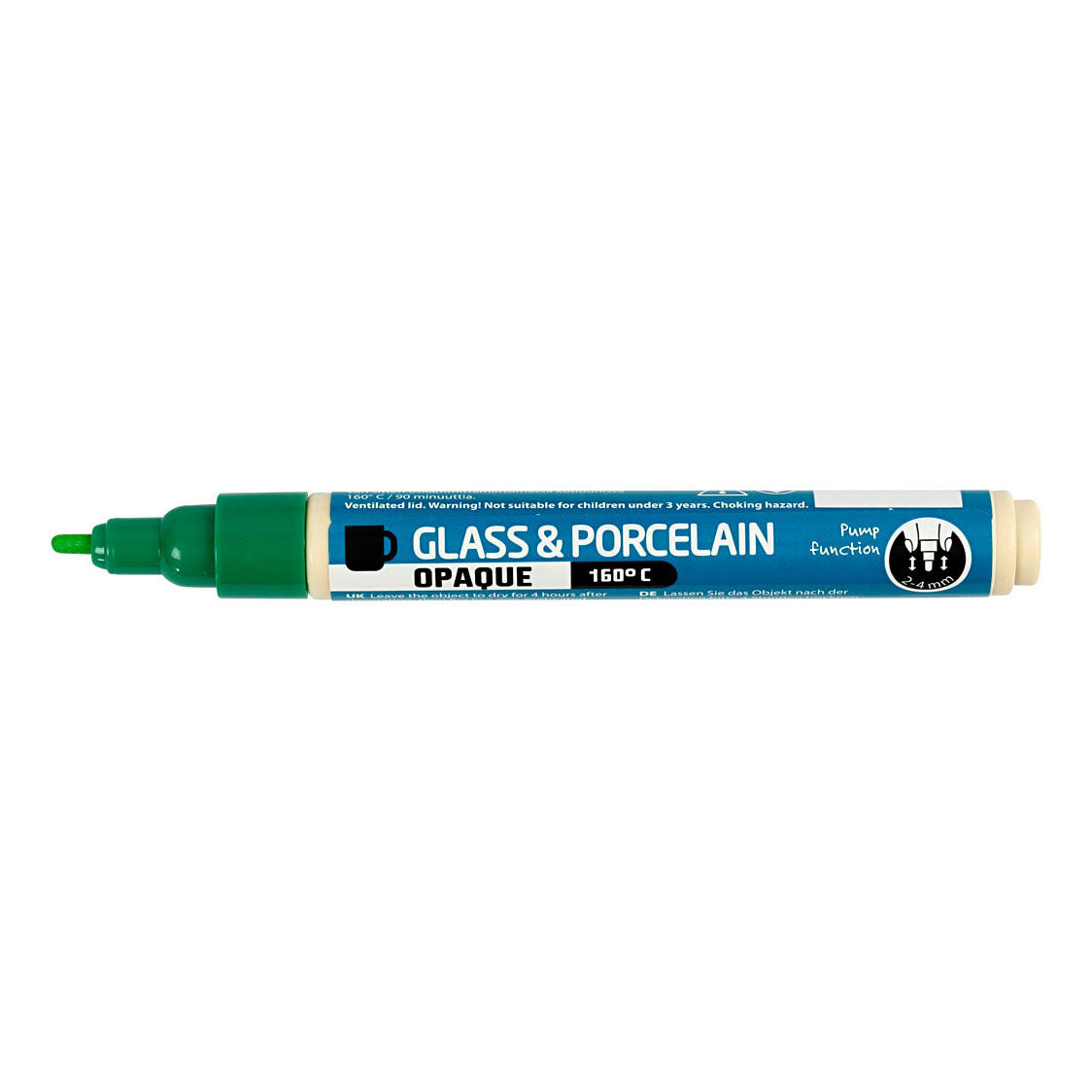 Creativ Company Glass and Porcelain Start -Cover - Green