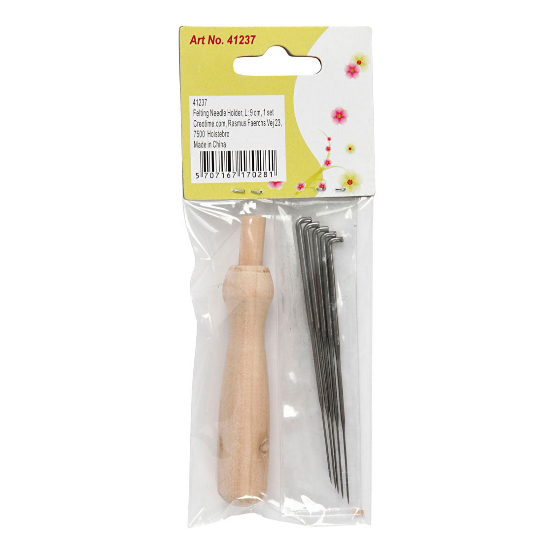 Creativ Company Feel Breat Wood Wood avec 5 aiguilles