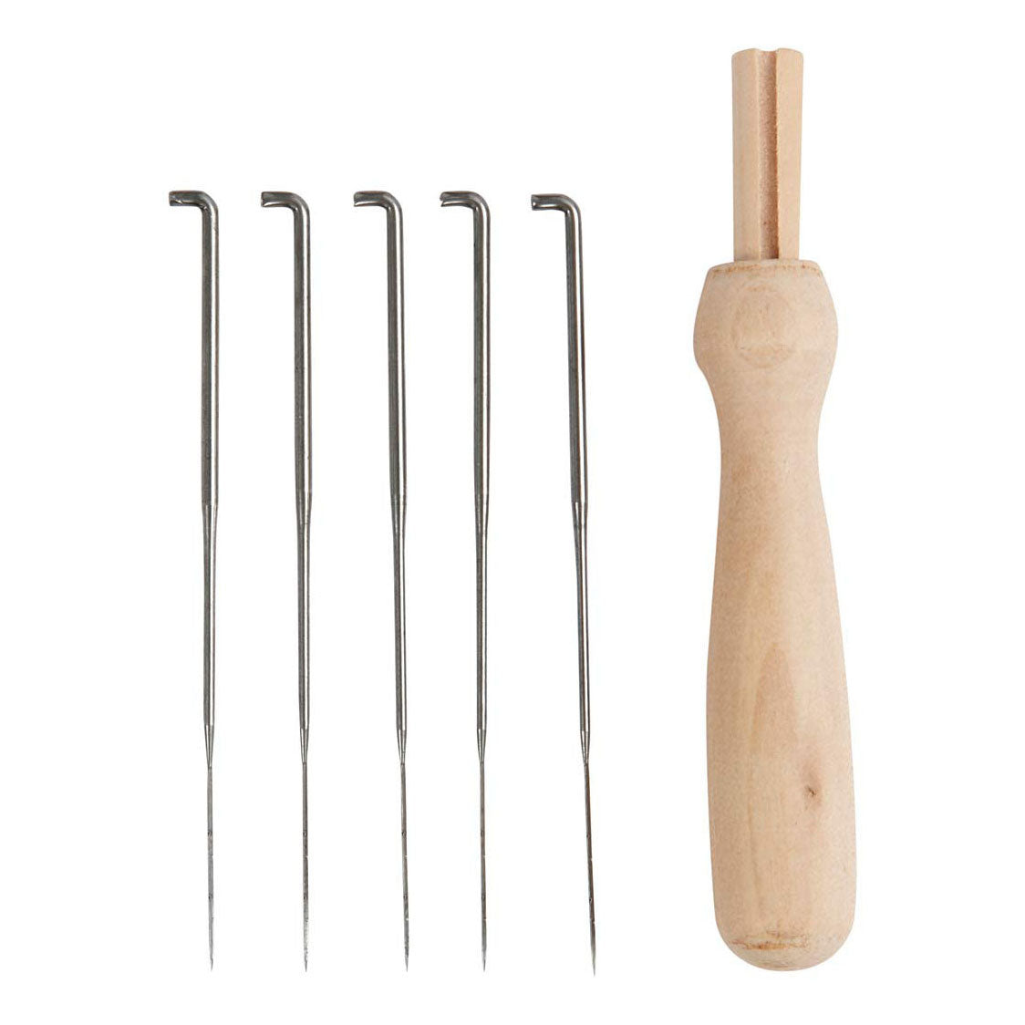 Creativ Company Feel Breat Wood Wood avec 5 aiguilles
