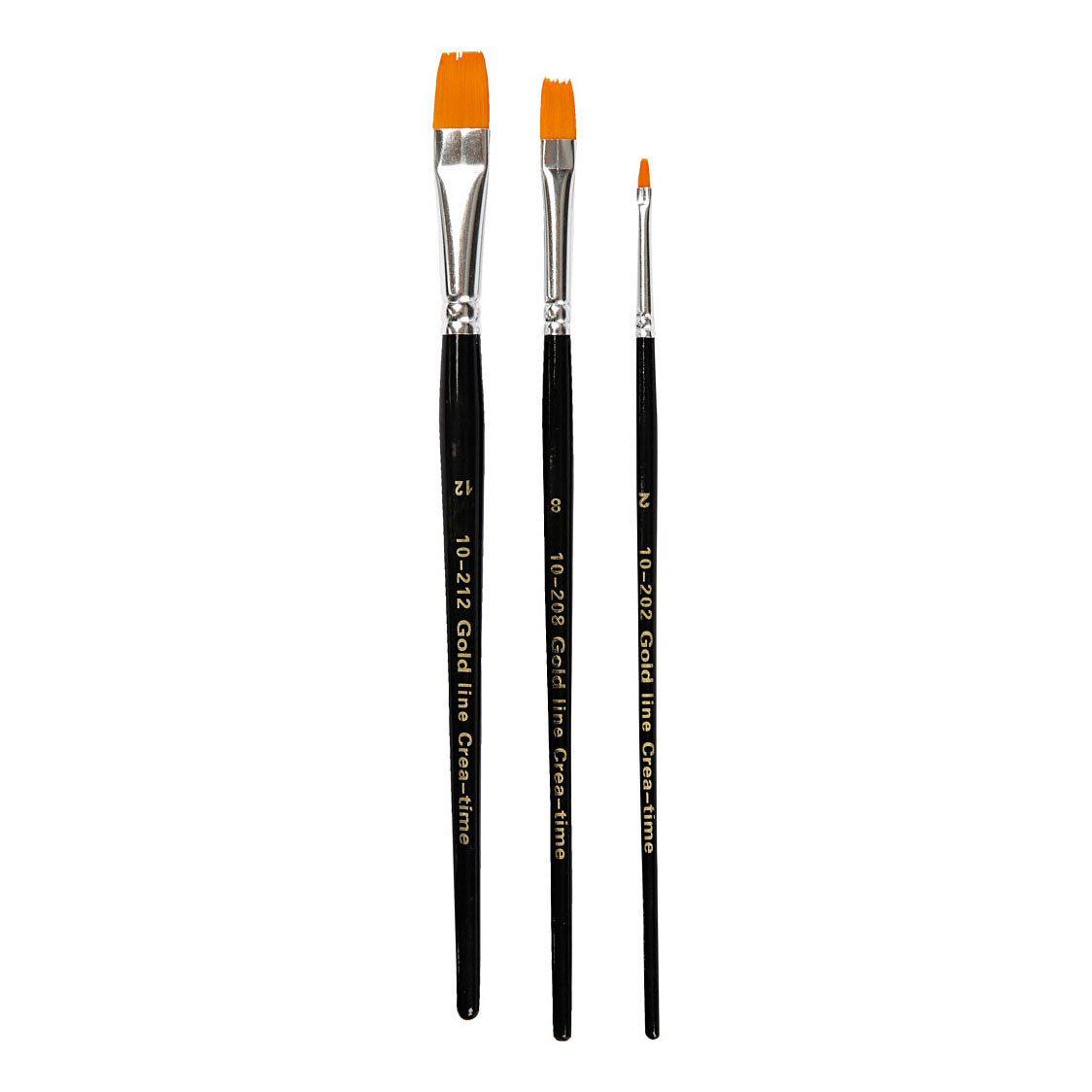 Creativ Company Gold Line Brosses Round, 5e.