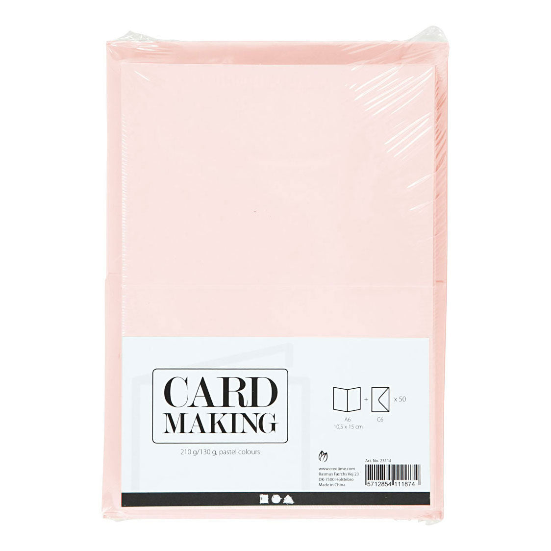 Société Creativ https : www.ccobby.nl cartes-et-enveloppes-size-card-10-5x15-cm-size-envelope-11-5x16-5-cm-110-220-pastelcolours-50-set-1-box