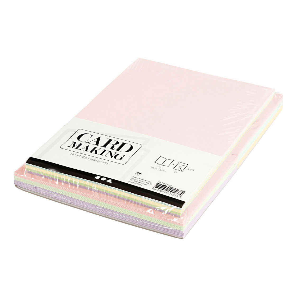 Société Creativ https : www.ccobby.nl cartes-et-enveloppes-size-card-10-5x15-cm-size-envelope-11-5x16-5-cm-110-220-pastelcolours-50-set-1-box