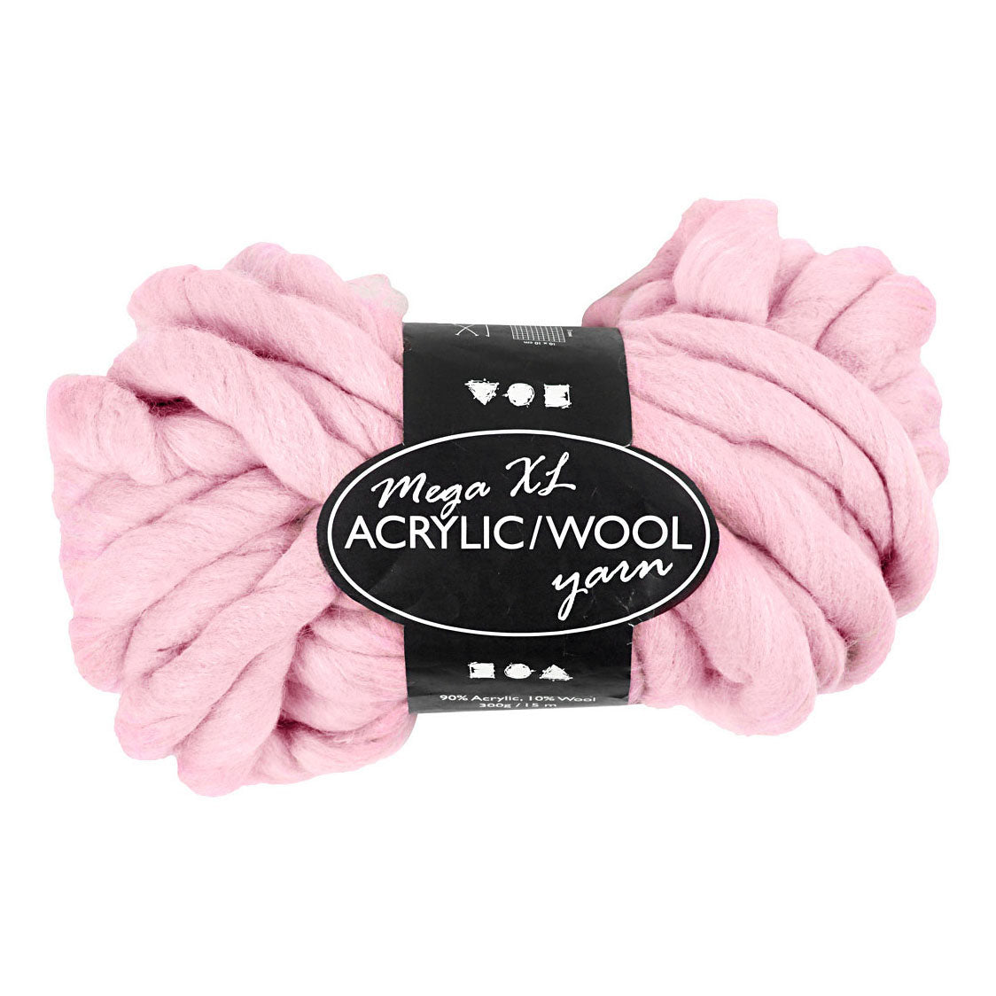 Creativ Company XL Yarn from acryl - rose, 15m