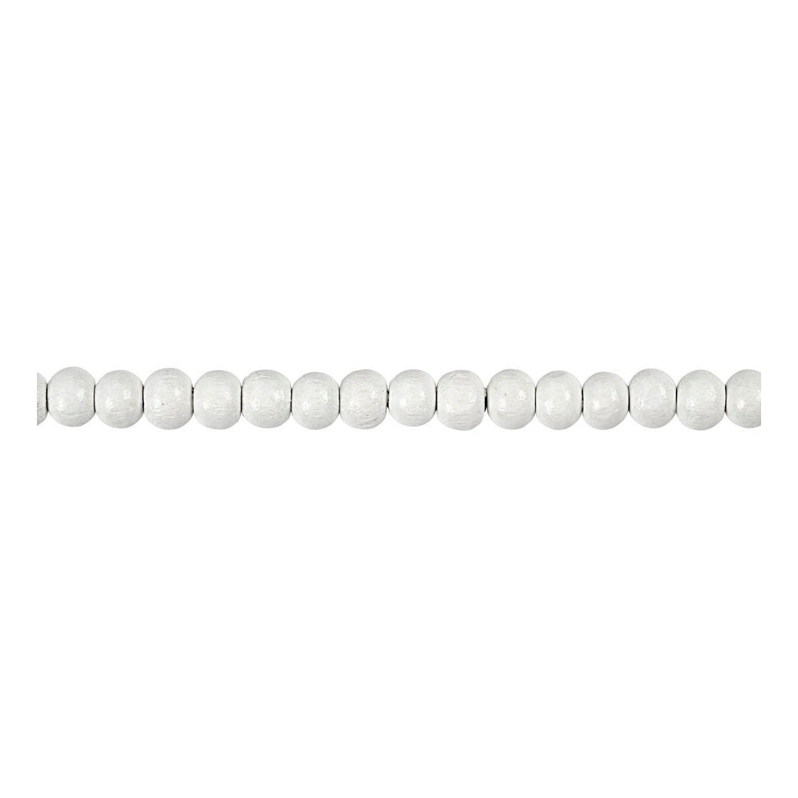 Creativ Company Wooden Beads White, 150e.