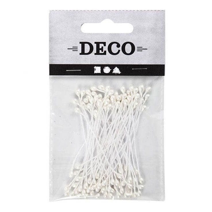 Creativ company cc étamines de fleurs 6 cm blanches 100 pièces
