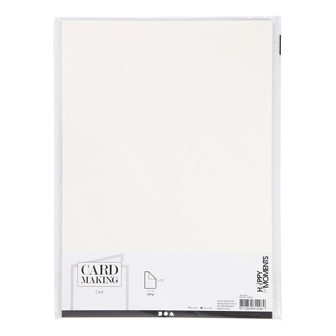 Creativ Company cardboard light red A4 220G, 10st.