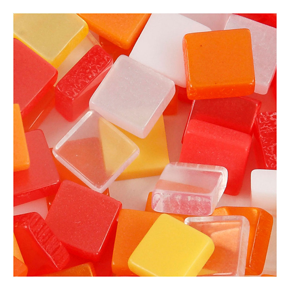 Creativ Company Mini Mosaic Red Orange 5x5 mm, 25 grammes