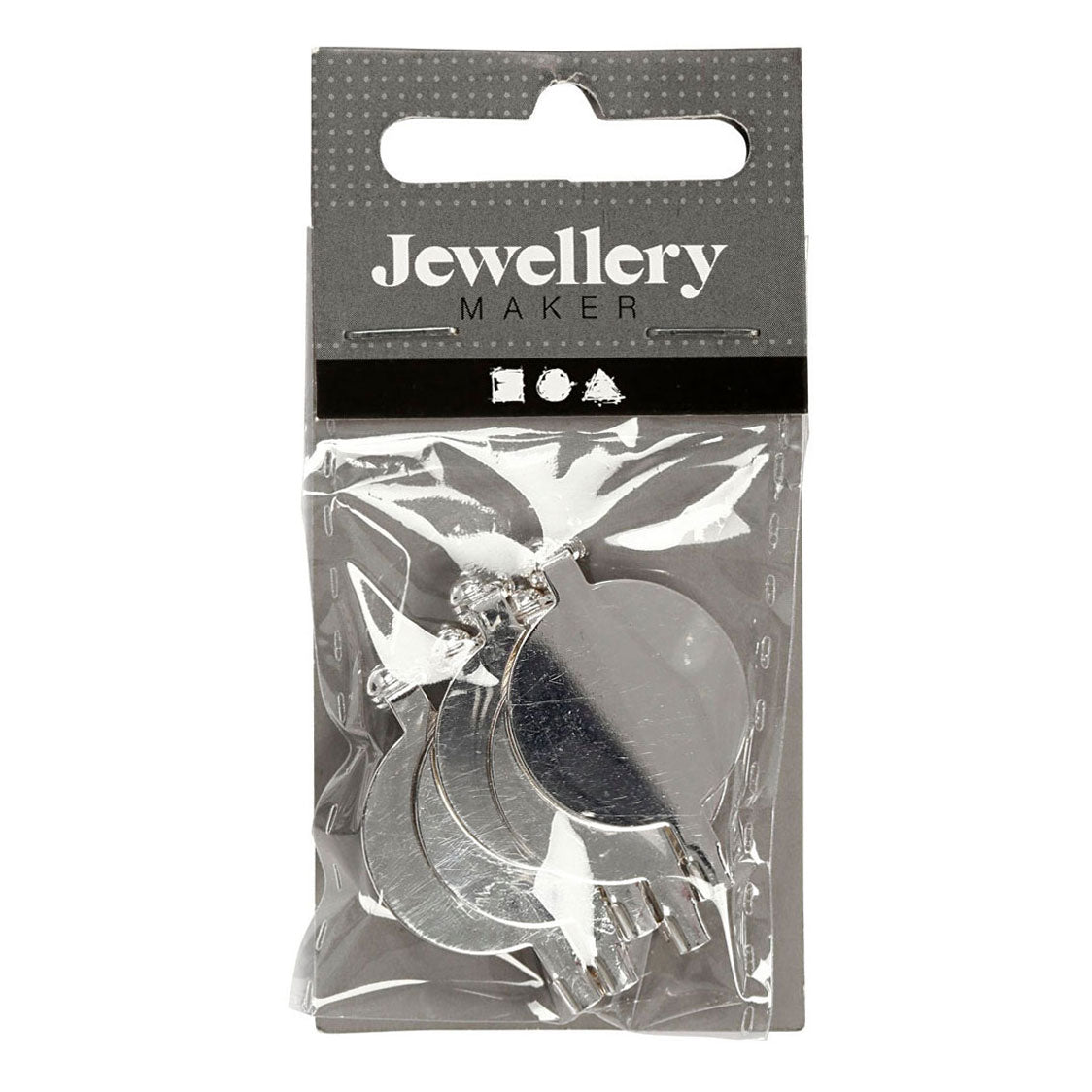 Creativ company creotime broche 20 mm argent 5 pièces