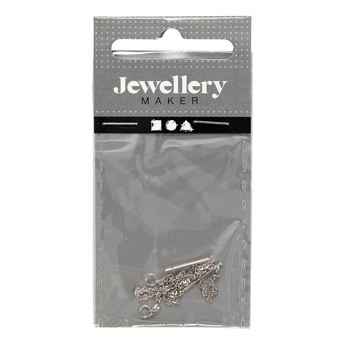 Société créative https: www.ccobby.nl boucles d'oreilles-de-chaîne-l-70-mm-plaqué-argent-1-paire