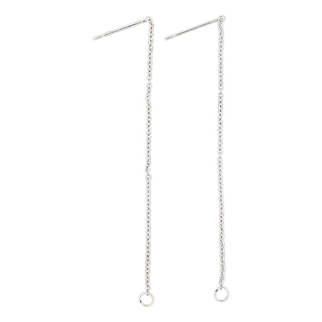 Société créative https: www.ccobby.nl boucles d'oreilles-de-chaîne-l-70-mm-plaqué-argent-1-paire