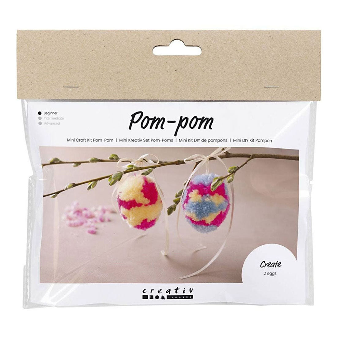 Creativ company mini hobby set oeuf pompon, 2 pcs. Pâques