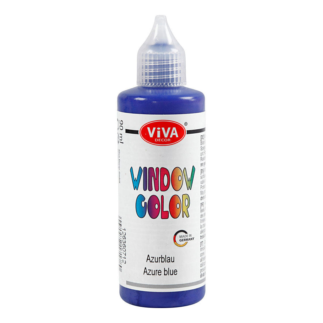 Creativ company autocollant de couleur pour fenêtre et peinture pour verre - azur, 90ml