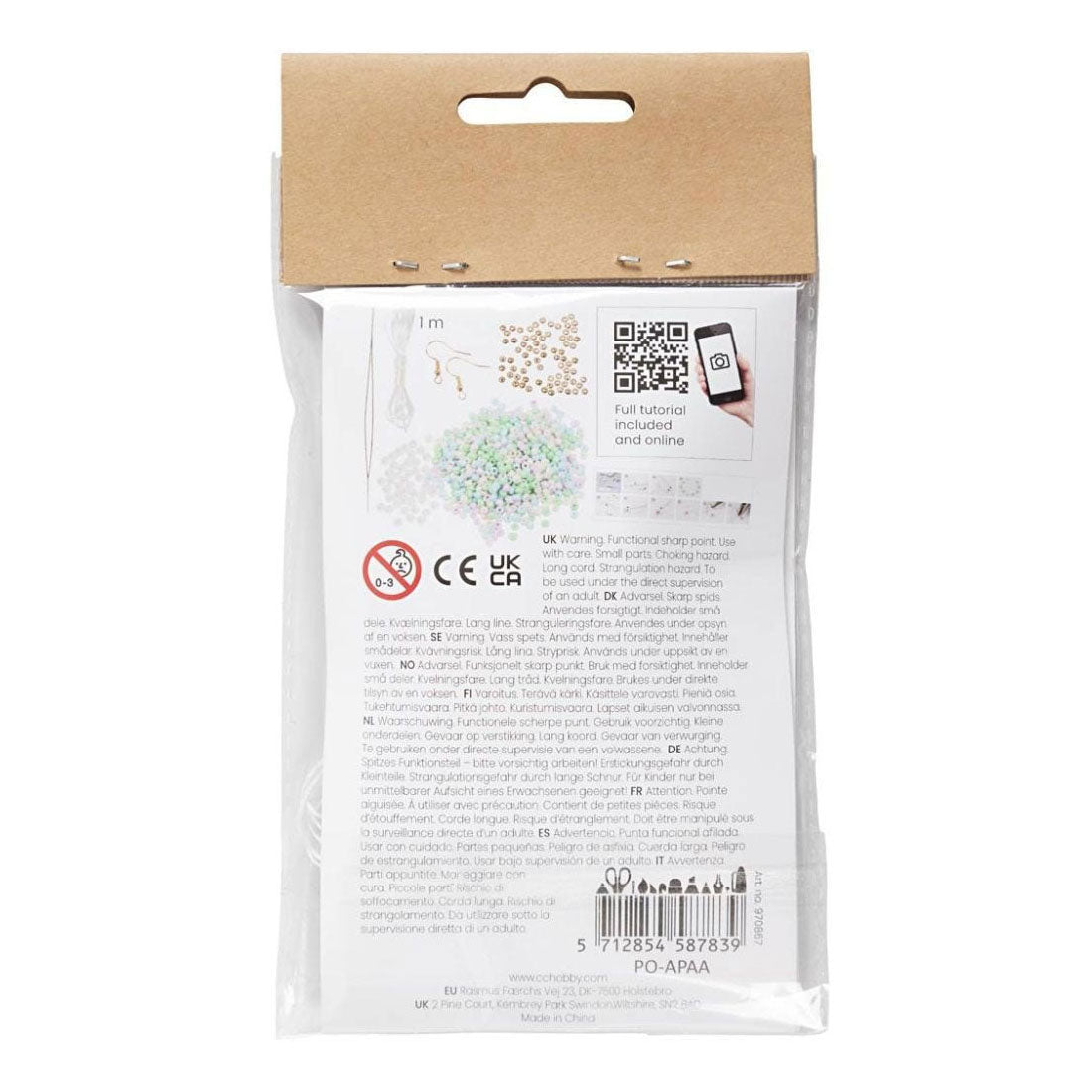 Creativ Company Mini Hobbyset Bijoux Bracelet élastique et boucle d'oreille