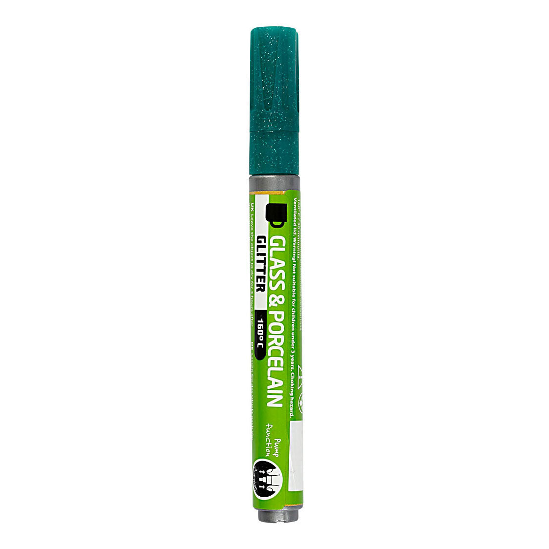 Creativ Company Glass and Porcel Staff Glitter semi-couverture - vert foncé
