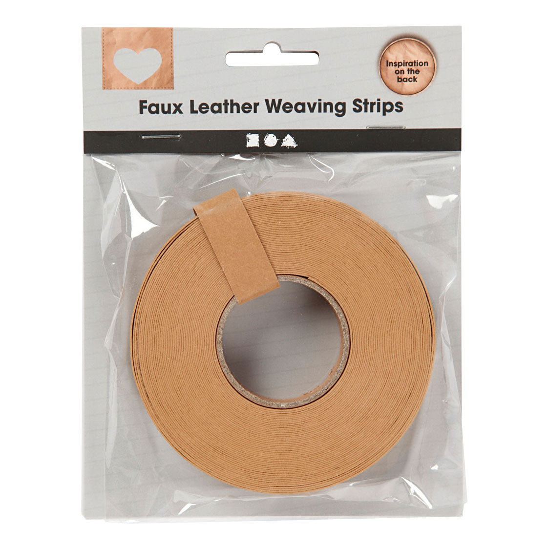 Bandes de tressage Creativ company, l: 15 mm, épaisseur 0,55 mm, marron clair, 9,5 m