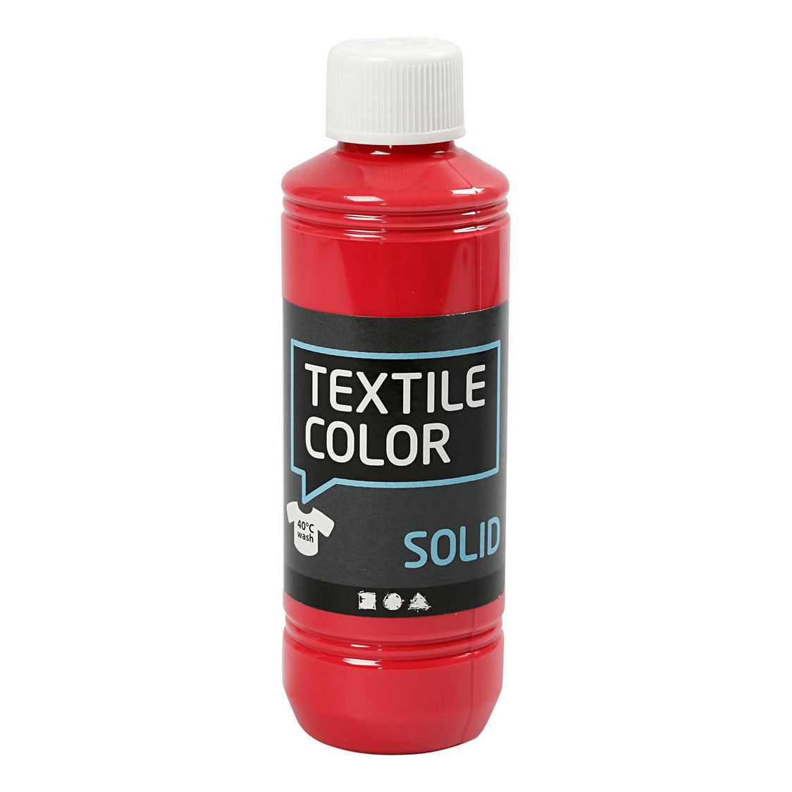 Peinture textile opaque Creativ company textile color - rouge, 250ml