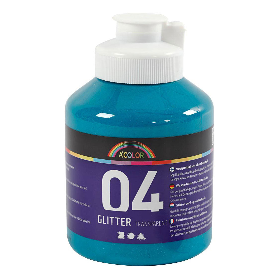 Creativ Company acrylique paillette de peinture pour les enfants - turquoise, 500 ml
