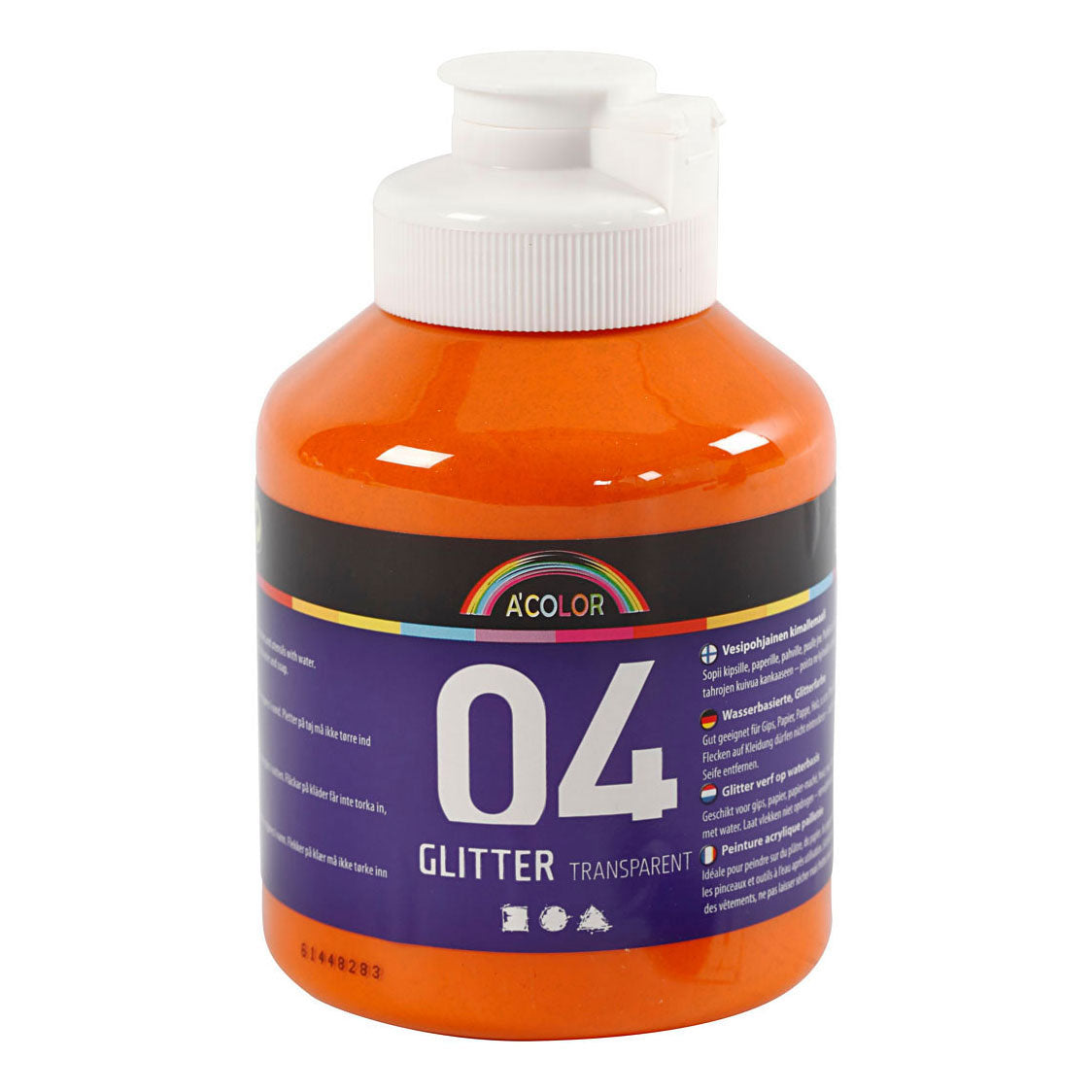 Creativ Company acrylique Paint paillette pour les enfants - orange, 500 ml