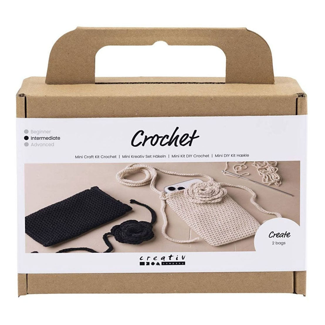 Société créative https: www.ccobby.nl mini-hobbyset-crochet-bag-with-rose-1-box