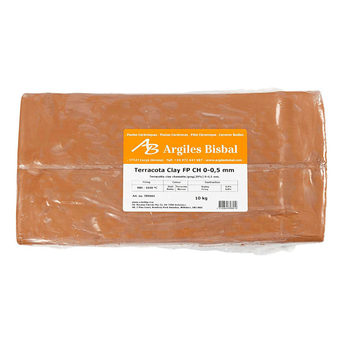 Creativ Company Red Clay avec Chamotte, 10 kg