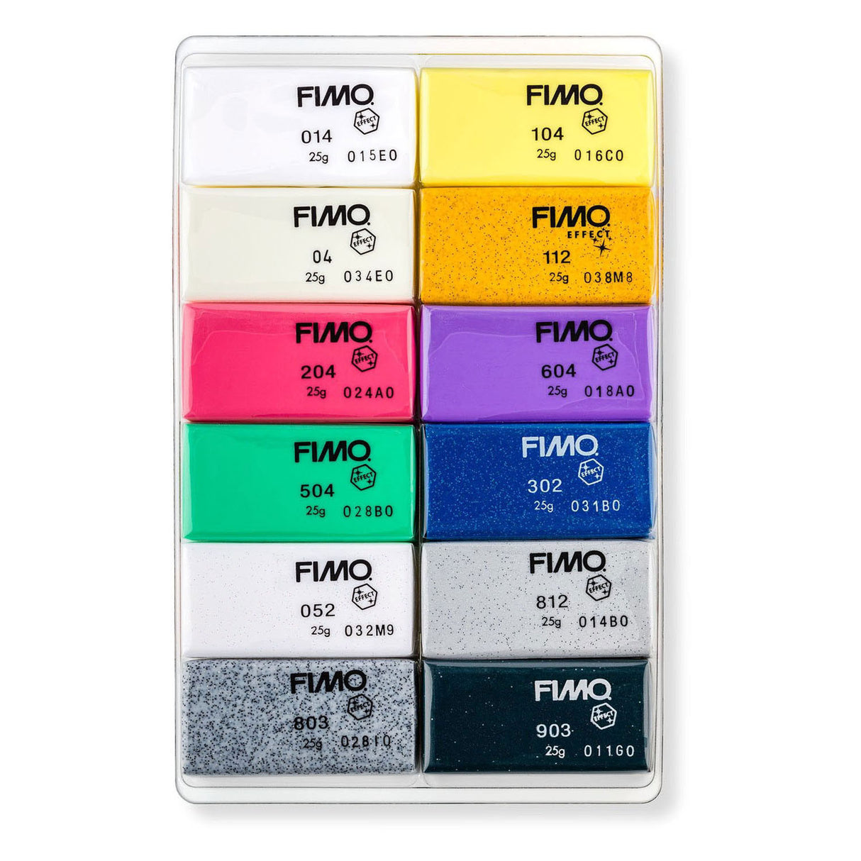 Creativ Company Fimo Effet Mountting Clay Diverses Couleurs, 12x25gram