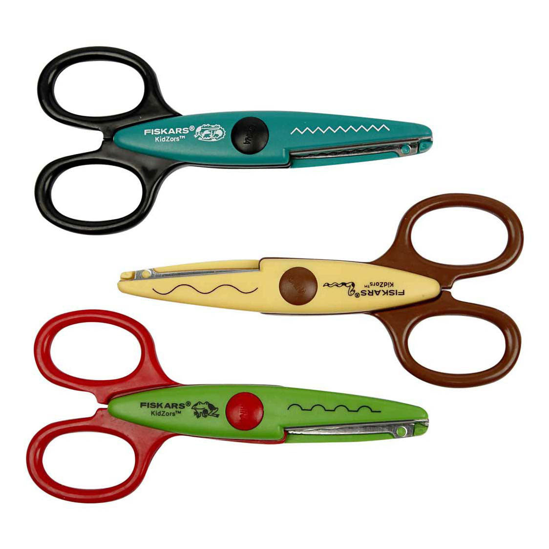 Ciseaux à cranter Fiskars kidzors, 3 pièces 1 boîte