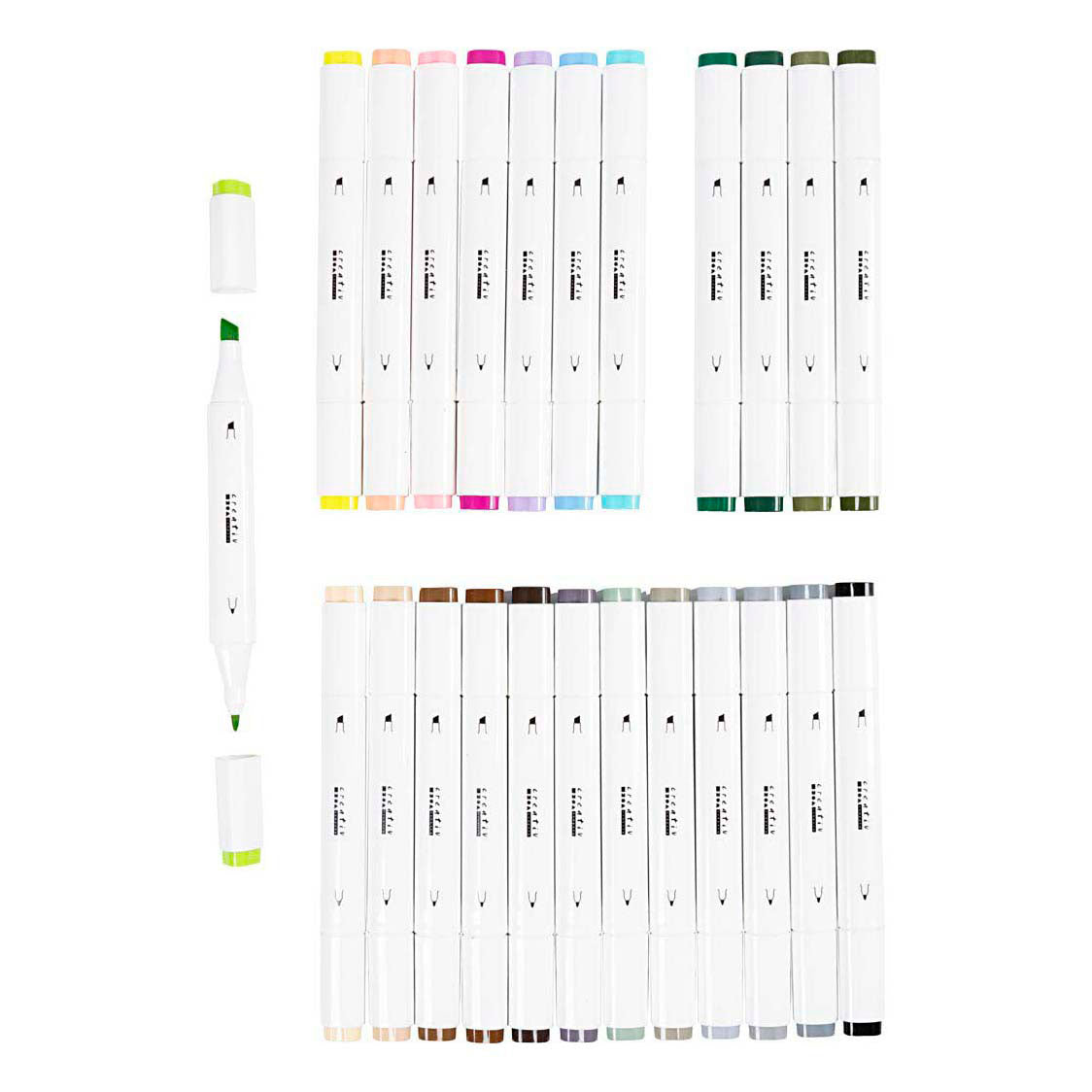 Société créative https : www.ccobby.nl marqueur de dessin-épaisseur de ligne-1-8-mm-couleurs pastel-couleurs standard-24-pièces-1-boîte