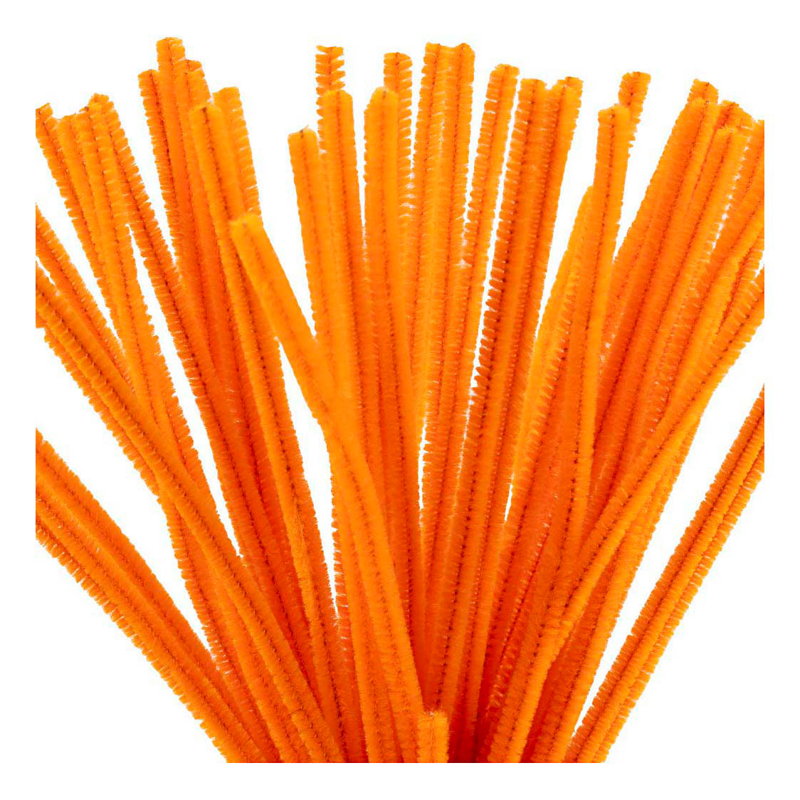Creativ company chenille, l: 30 cm, épaisseur 6 mm, orange, 50 pièces 1 boîte