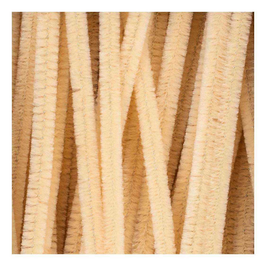 Creativ company chenille, l: 30 cm, épaisseur 6 mm, beige, 50 pièces 1 boîte